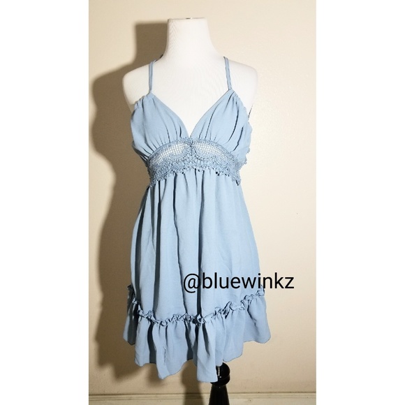 💮Blue Lace Boho Dress - Picture 5 of 8